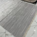 Безворсовий антиковзаючий килим “Сірий металік”