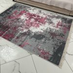 Безворсовий антиковзаючий килим “Малиновий мармур”