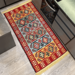Бавовняний двосторонній килим у етнічному стилі AR 010 Red