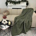 Однотонний бавовняний плед, 2.20 x 2.20