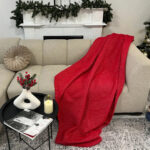 Однотонний бавовняний плед, 2.20 x 2.20