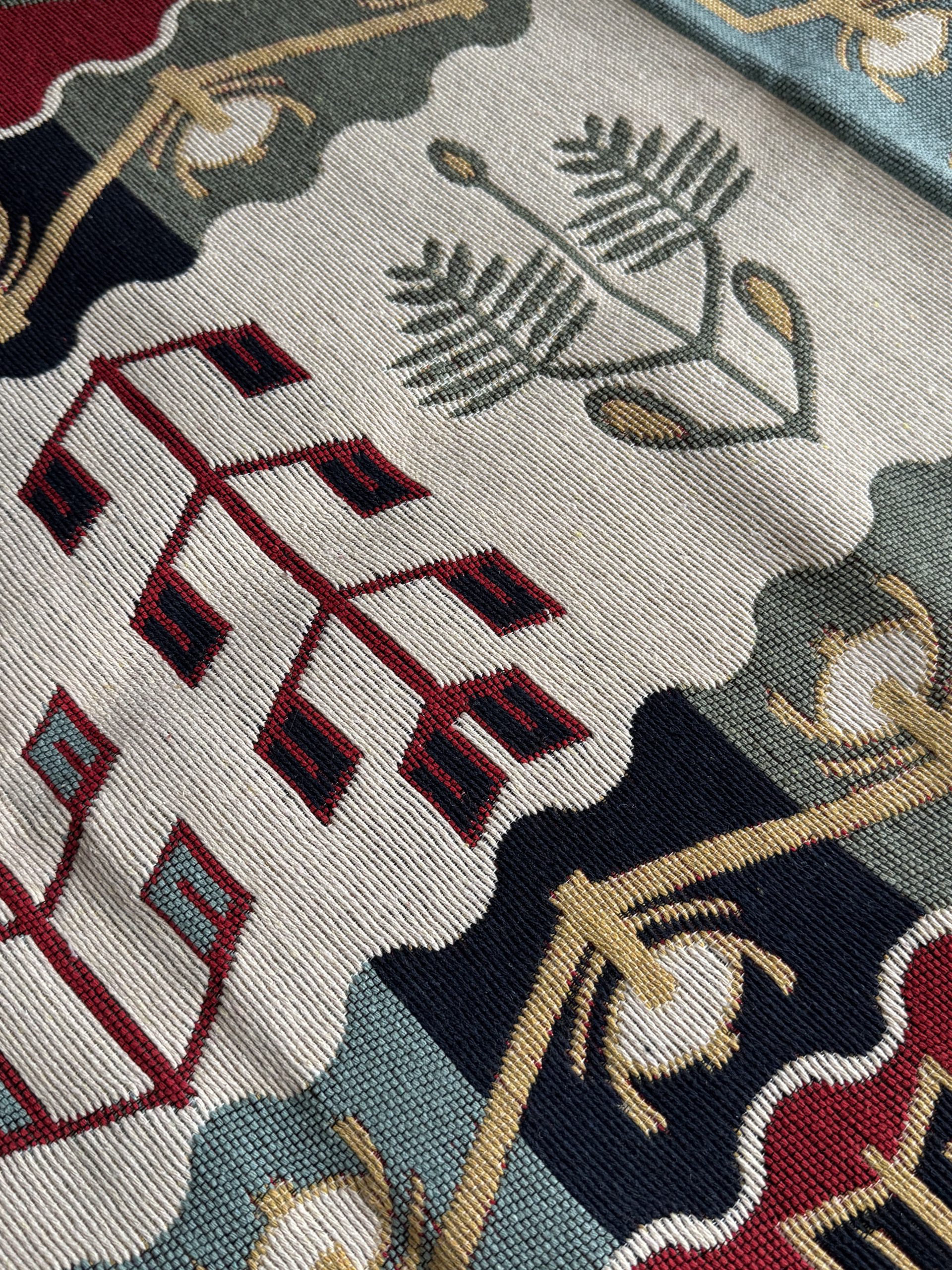 Бавовняний двосторонній килим у етнічному стилі AR 006 Red