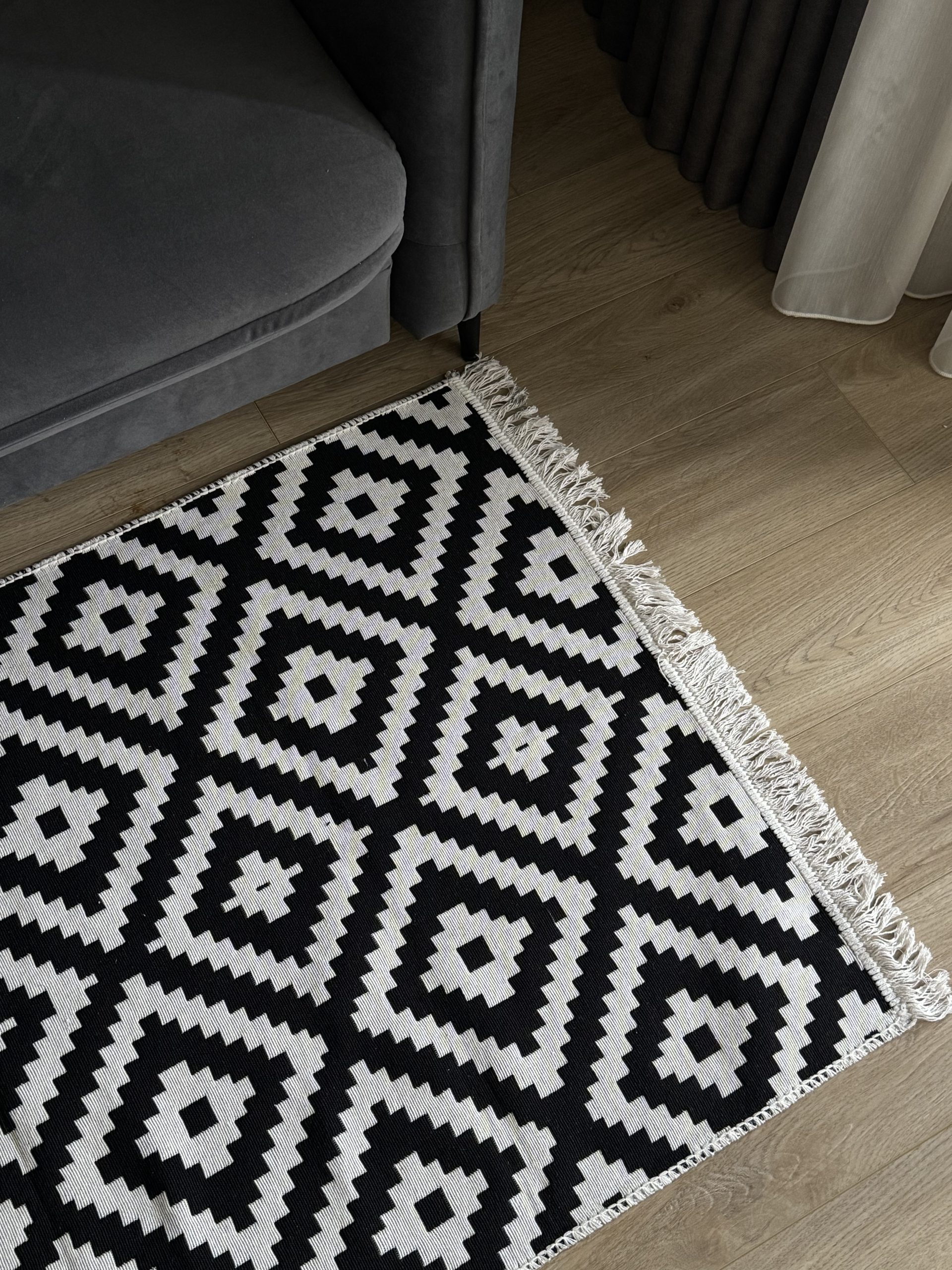 Бавовняний двосторонній килим у етнічному стилі AR 013