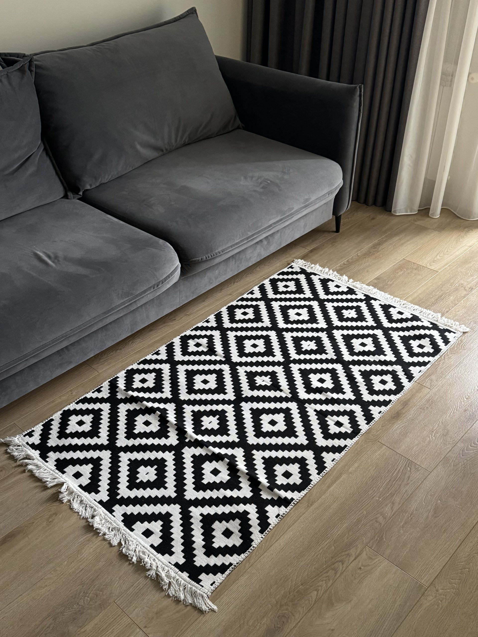 Бавовняний двосторонній килим у етнічному стилі AR 013