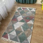 Бавовняний двосторонній килим у сучасному стилі AR 10 Blue Pink