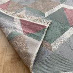 Бавовняний двосторонній килим у сучасному стилі AR 10 Blue Pink