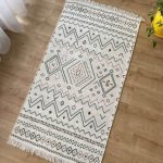 Бавовняний двосторонній килим у сучасному стилі AR 05 Beige Blue