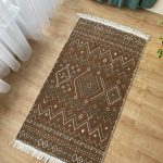 Бавовняний двосторонній килим у сучасному стилі AR 05 Beige Blue