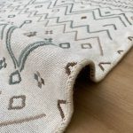 Бавовняний двосторонній килим у сучасному стилі AR 05 Beige Blue