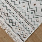 Бавовняний двосторонній килим у сучасному стилі AR 05 Beige Blue