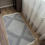 Бавовняний двосторонній килим у сучасному стилі AR 15 Grey