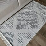 Бавовняний двосторонній килим у сучасному стилі AR 15 Grey