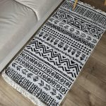 Бавовняний двосторонній килим у сучасному стилі AR 03 Black