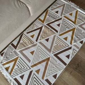 Бавовняний двосторонній килим у сучасному стилі AR 18 Beige Yellow