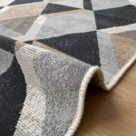 Бавовняний двосторонній килим у сучасному стилі AR 10 Beige Black