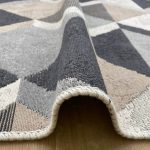 Бавовняний двосторонній килим у сучасному стилі AR 10 Beige Black