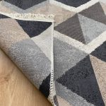 Бавовняний двосторонній килим у сучасному стилі AR 10 Beige Black