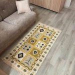 Бавовняний двосторонній килим у етнічному стилі AR 002 Green