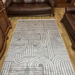 Безворсовий антиковзаючий килим “Модерн сірий”