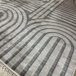 Безворсовий антиковзаючий килим “Модерн сірий”