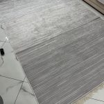 Безворсовий антиковзаючий килим “Сірий металік”