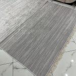 Безворсовий антиковзаючий килим “Сірий металік”