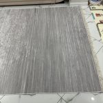 Безворсовий антиковзаючий килим “Сірий металік”