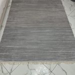 Безворсовий антиковзаючий килим “Сірий металік”