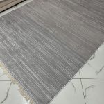 Безворсовий антиковзаючий килим “Сірий металік”