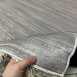 Безворсовий антиковзаючий килим “Сірий металік”