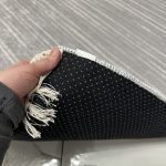 Безворсовий антиковзаючий килим “Сірий металік”