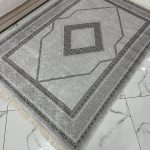 Безворсовий антиковзаючий килим “Срібний Діамант”