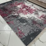 Безворсовий антиковзаючий килим “Малиновий мармур”