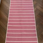 Бавовняний двосторонній килим у сучасному стилі Kara 152 Cream Pink