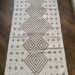 Бавовняний двосторонній килим у сучасному стилі Kara 019 C.Beige