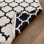 Бавовняний двосторонній килим у сучасному стилі Kara 150 C.Black