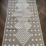 Бавовняний двосторонній килим у сучасному стилі Kara 019 C.Beige