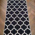 Бавовняний двосторонній килим у сучасному стилі Kara 150 C.Black