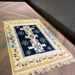 Бавовняний двосторонній килим у етнічному стилі AR 005 Green