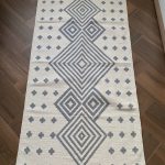 Бавовняний двосторонній килим у сучасному стилі Kara 019 C.L.Grey