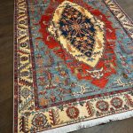 Етнічний бавовняний килим Iris-01 Blue Terra