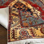 Етнічний бавовняний килим Iris-01 Blue Terra