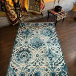 Етнічний бавовняний килим Iris-02 Blue