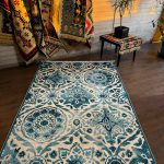 Етнічний бавовняний килим Iris-02 Blue