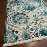 Етнічний бавовняний килим Iris-02 Blue