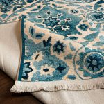 Етнічний бавовняний килим Iris-02 Blue