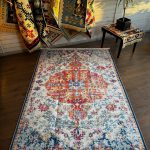 Етнічний бавовняний килим Iris-04 Terra L.Blue