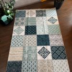 Етнічний бавовняний килим Iris-06 Blue Cream