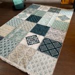 Етнічний бавовняний килим Iris-06 Blue Cream