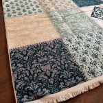 Етнічний бавовняний килим Iris-06 Blue Cream